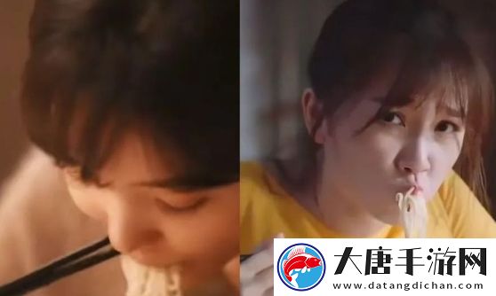 同样表演吃面条-28岁章若楠与29岁虞书欣对比-差距一下子就出来了
